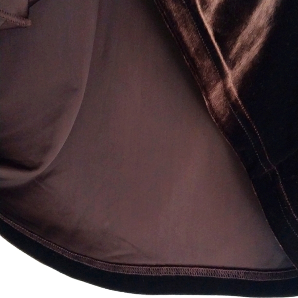 COLDWATER CREEK Brown Velvet Tunic Crew Neck Long Sleeve Top Size Large - Picture 5 of 16